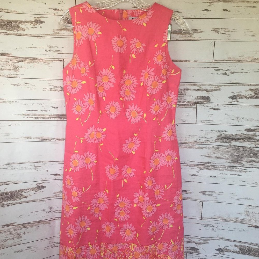 Lilly Pulitzer Vintage Dress Floral Print, Sz 2